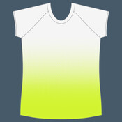 womens athletic raglan cut sleeve shirt gradient