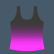 womens loose fit athletic vest gradient